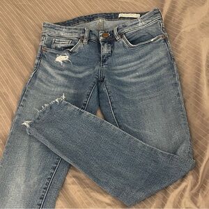 Blank NYC Distressed Skinny Jeans w/ frayed Ankle